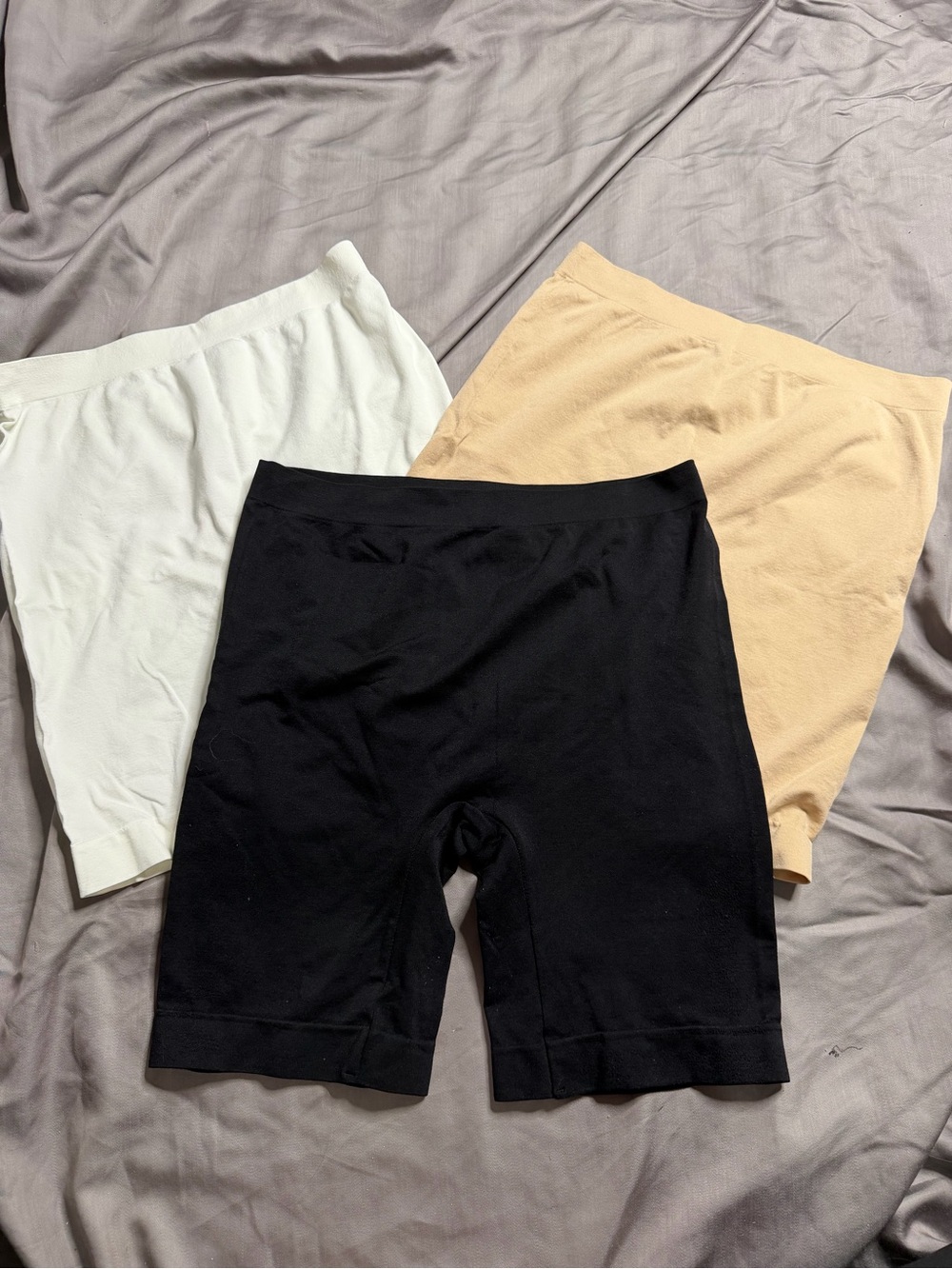 3-Pack Women’s Bike Shorts - Black, White & Nude